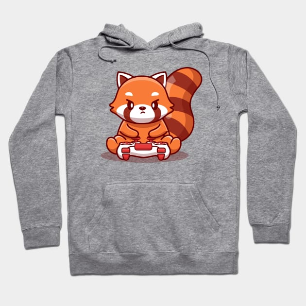 Cute Red Panda Gaming Hoodie by Catalyst Labs